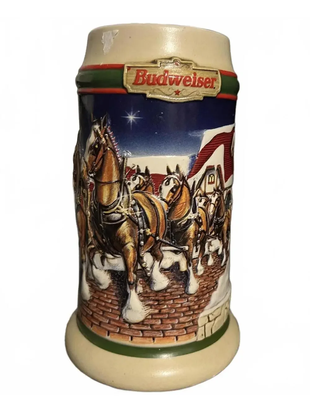 Budweiser 1998 Holiday Stein 